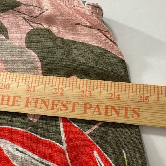 Soft Works Linen Blend Sleeveless Pink Floral, Tropical Dress w Pockets. XXL - Picture 5 of 10